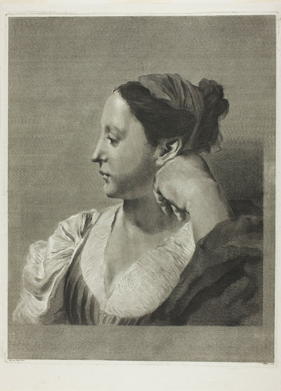 Une jeune femme de profil - Giovanni Marco Pitteri
