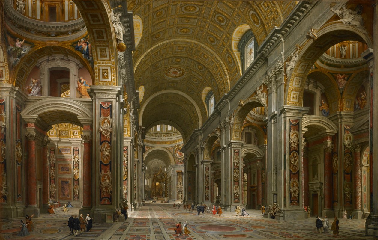Intérieur de Saint-Pierre, Rome - Giovanni Paolo Panini