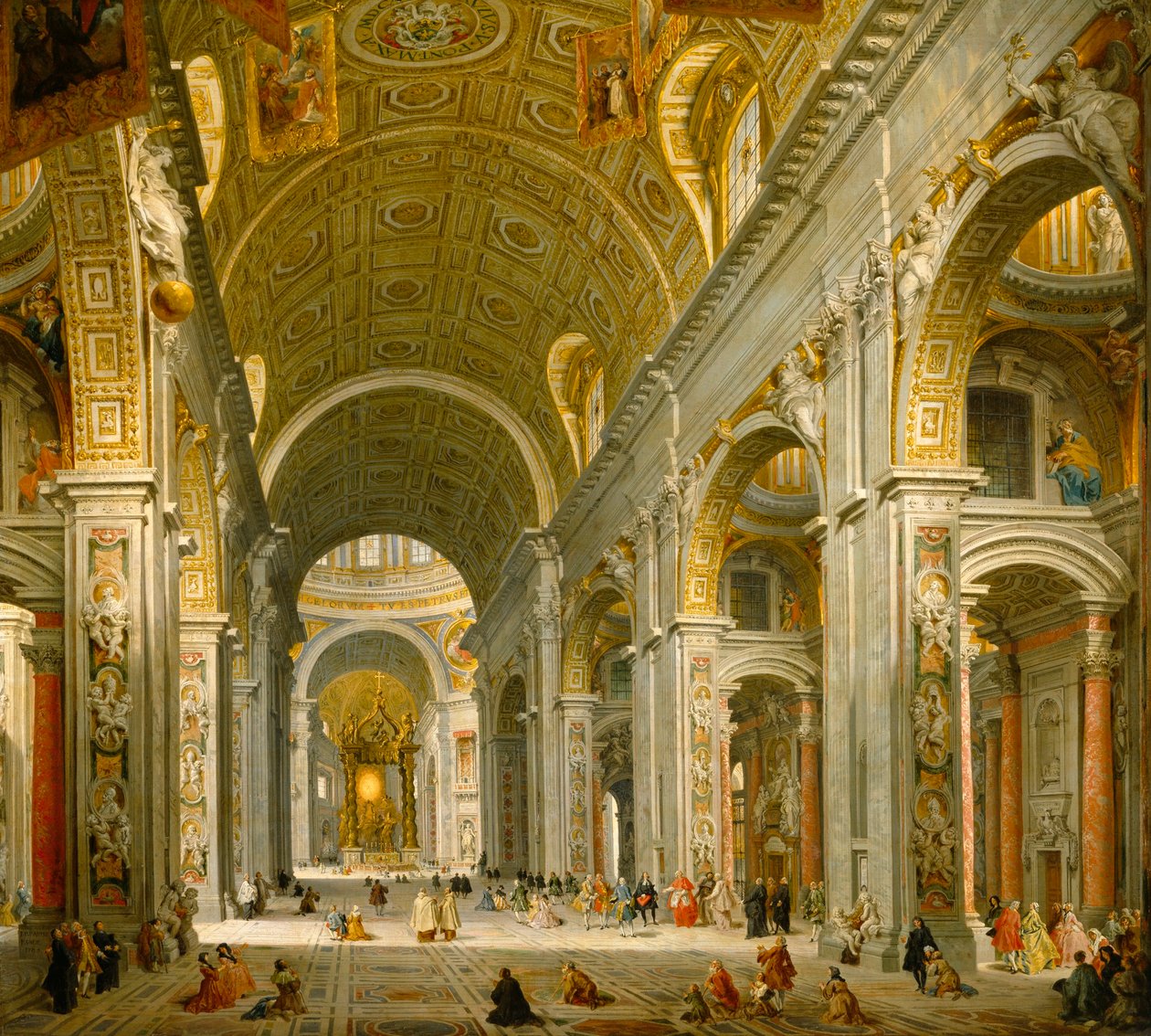 Intérieur de Saint-Pierre, Rome - Giovanni Paolo Panini