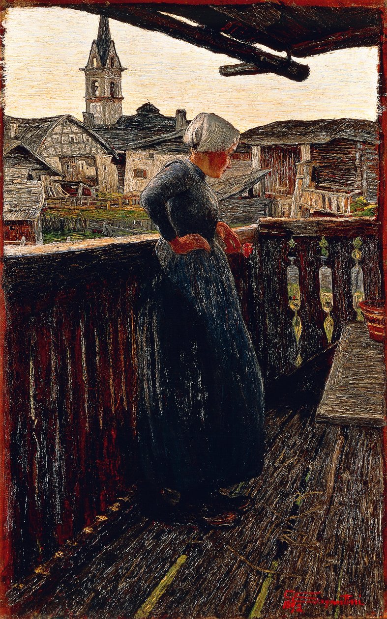 Sur le balcon - Giovanni Segantini