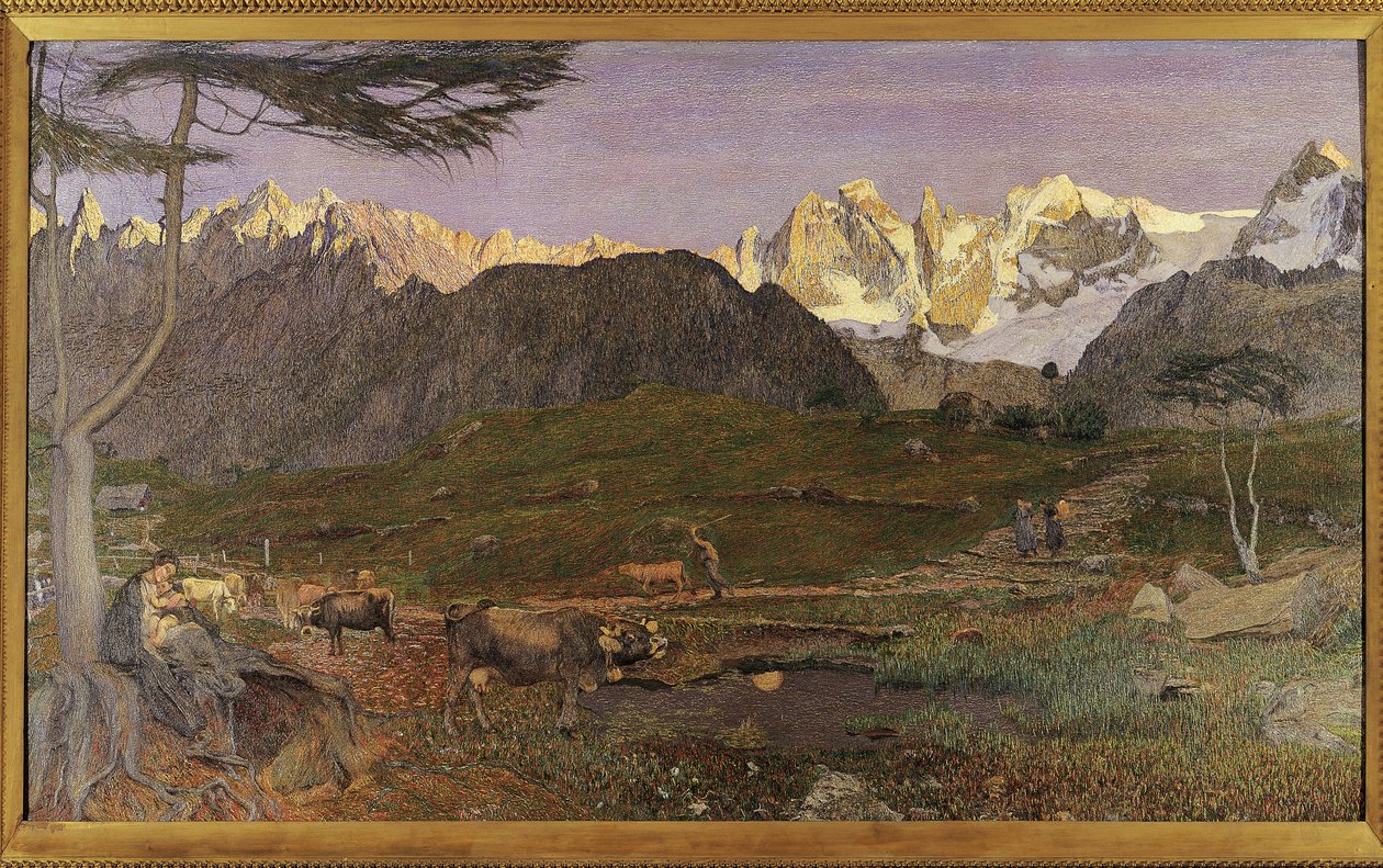 Suisse, Saint Moritz, Triptyque alpin Vie - Giovanni Segantini