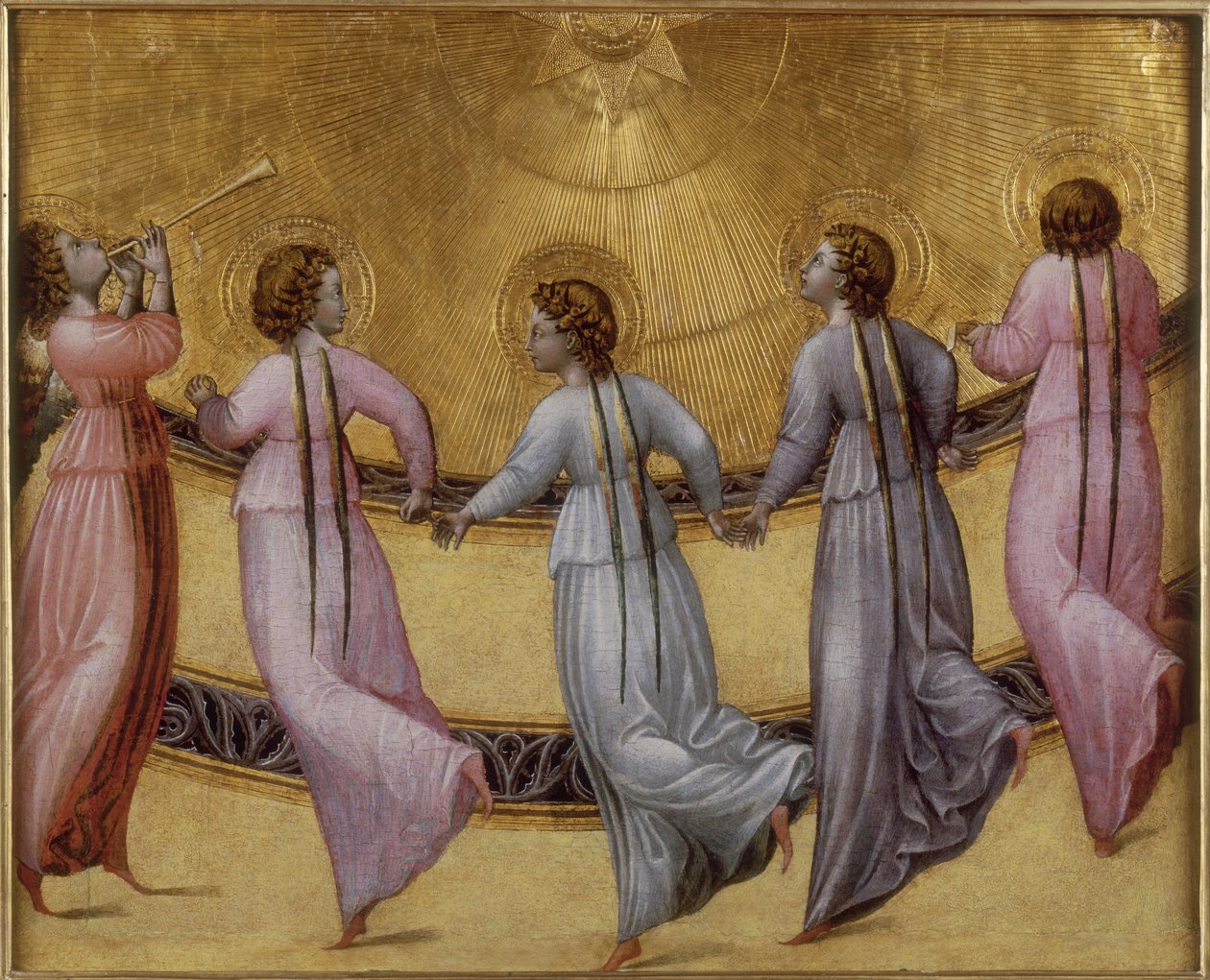Cinq anges dansants, vers 1436 - Giovanni di Paolo