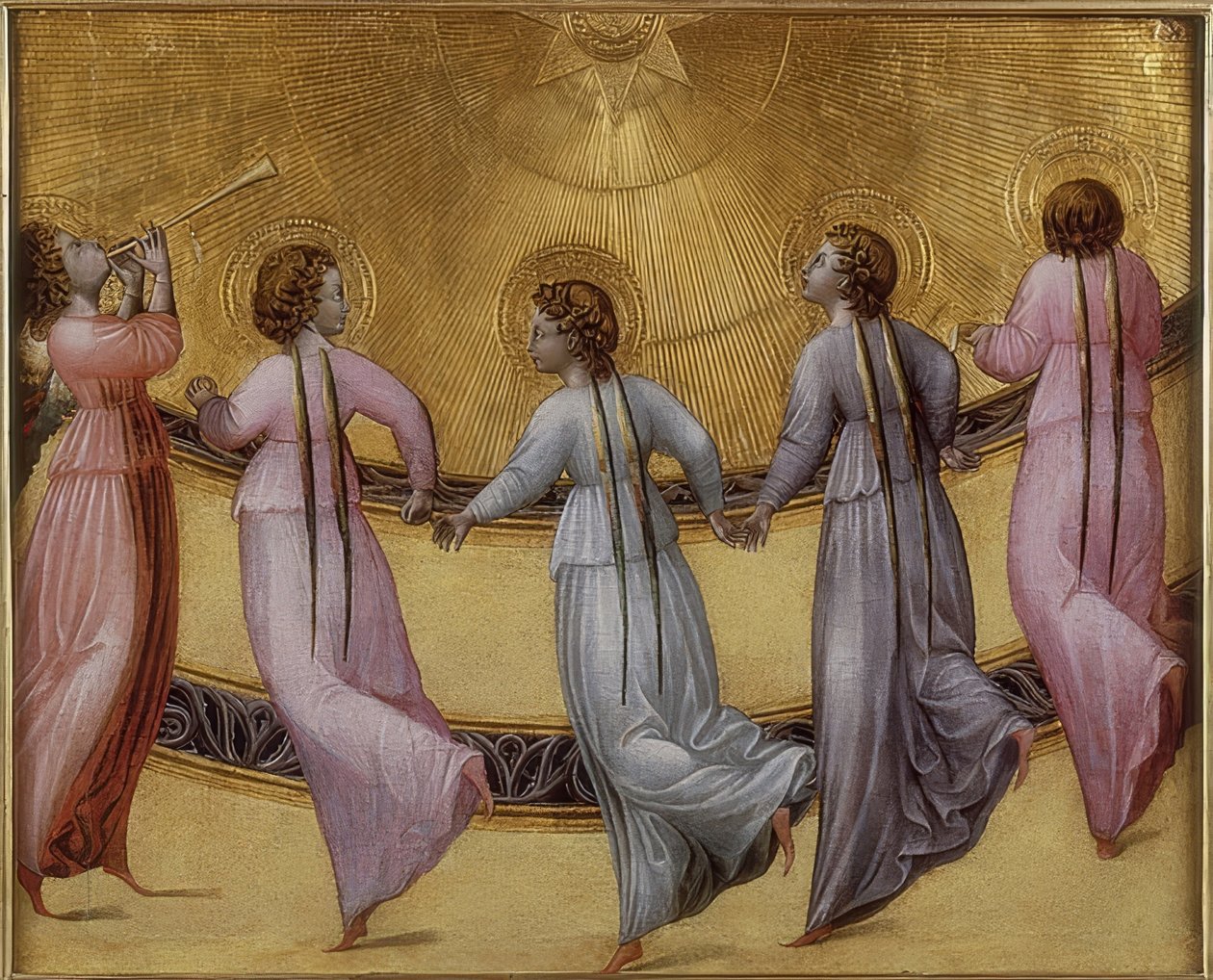 Cinq anges dansants - Giovanni di Paolo