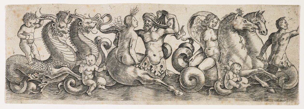Frise avec tritons et nymphes, c. 1517 - Girolamo Mocetto