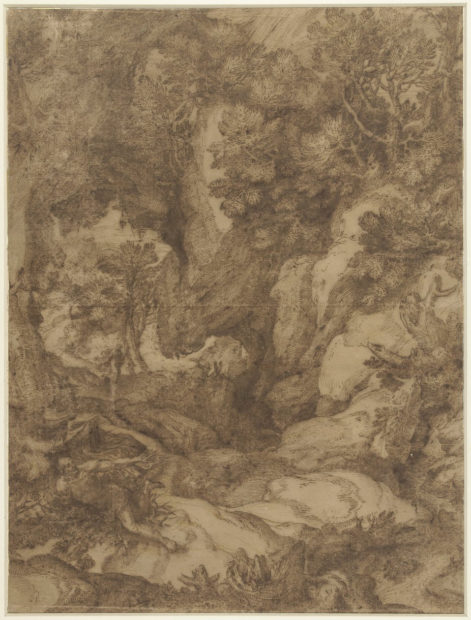 Saint Benoît dans un paysage - Girolamo Muziano