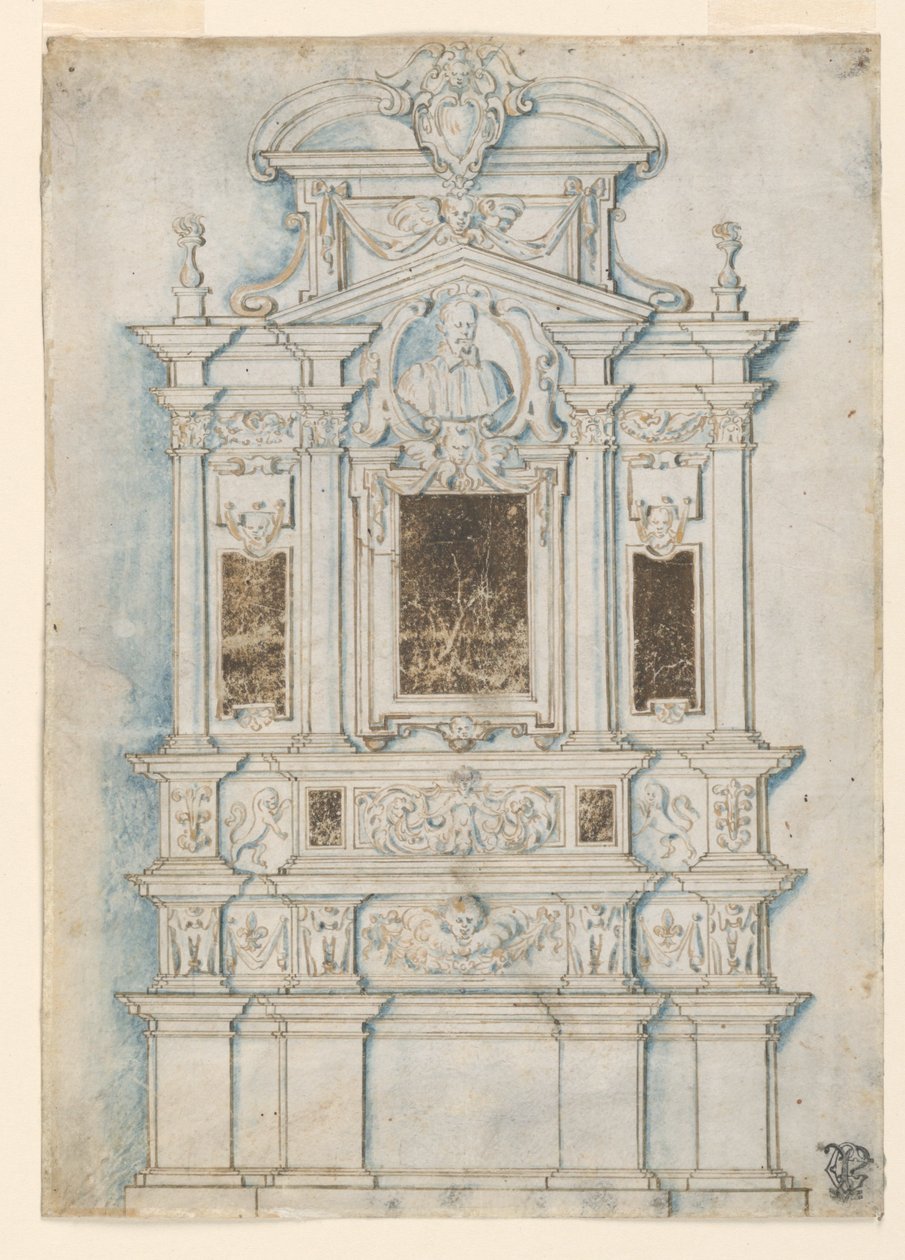 Conception pour un monument funéraire mural - Girolamo Rainaldi