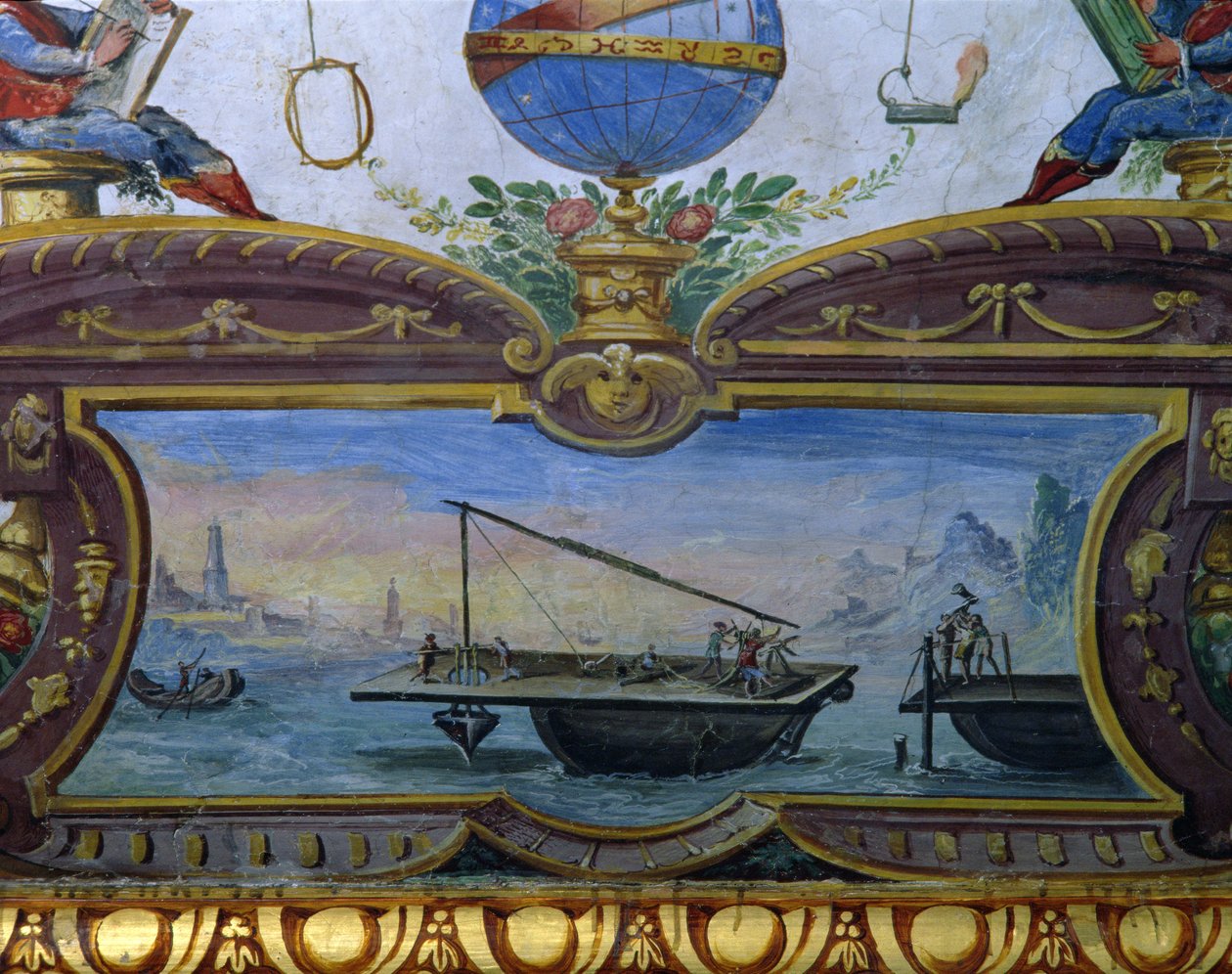 Dispositif pour draguer la mer, Stanza della Mattematica, 1587-1609 - Giulio Parigi