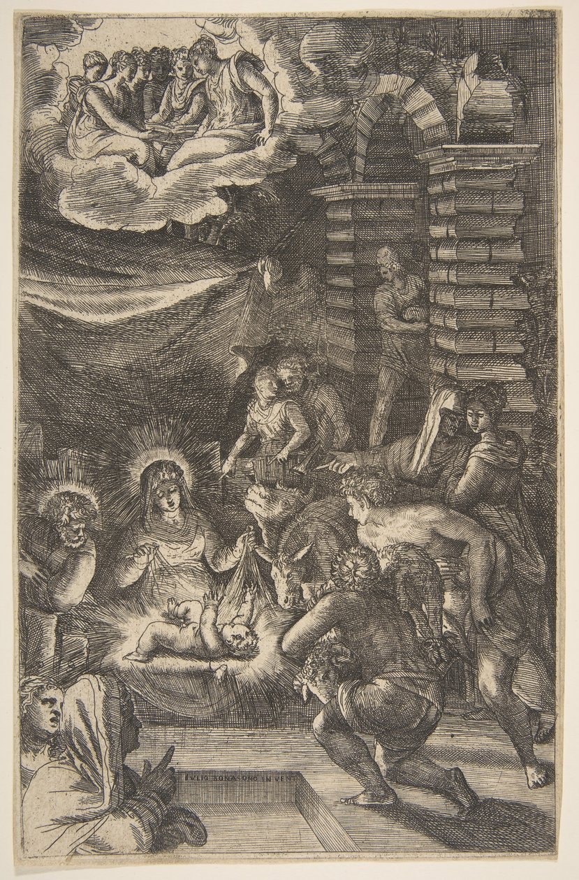 Adoration, vers 1550-65 - Giulio Bonasone