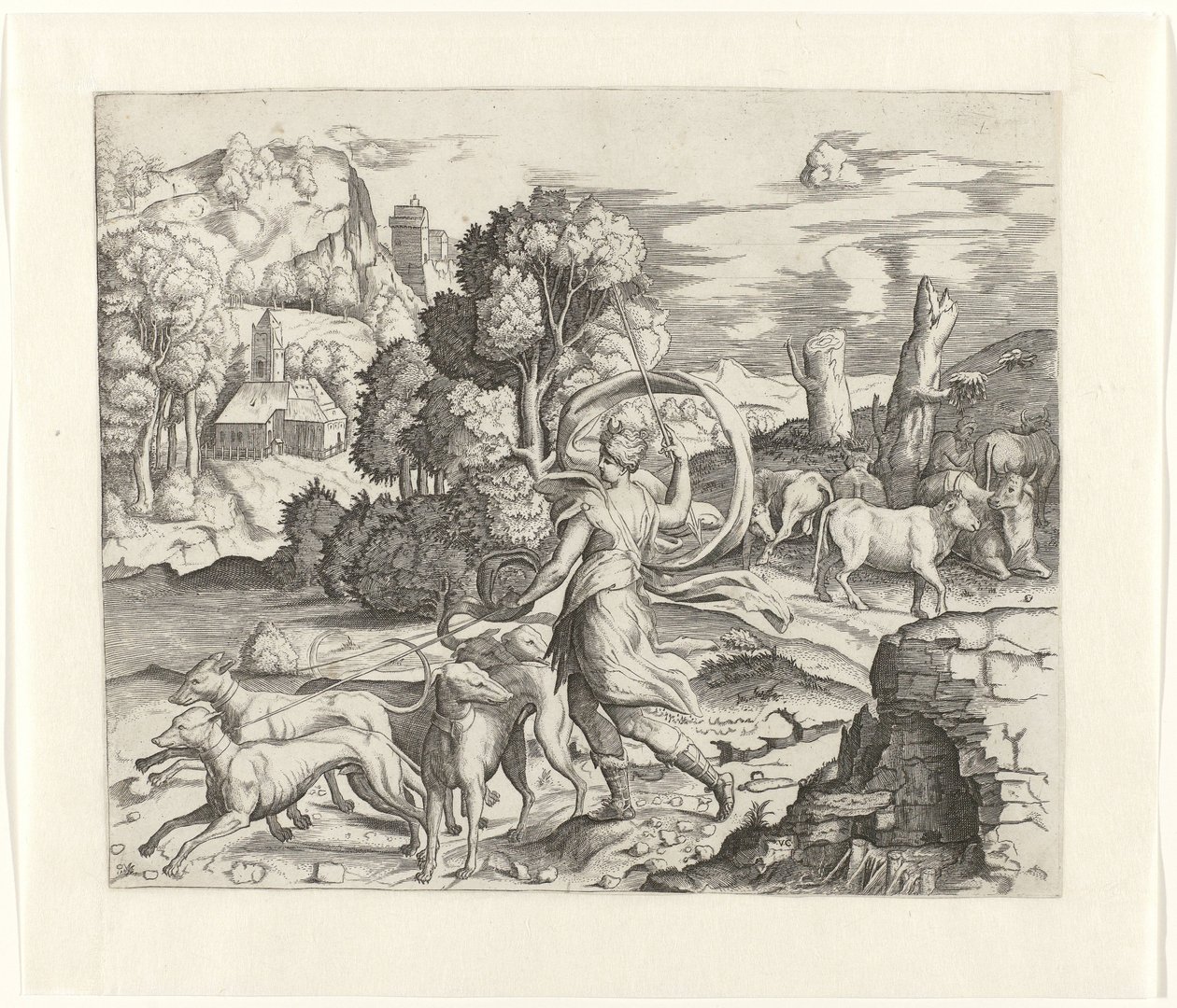 Diane à la chasse - Giulio Bonasone