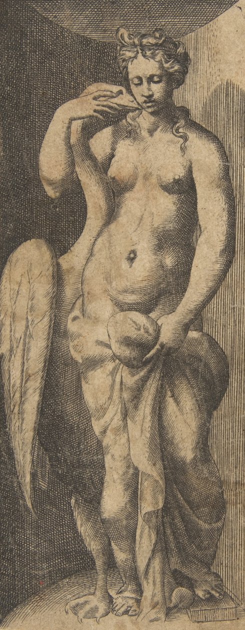 Léda et le cygne, vers 1531-76 - Giulio Bonasone