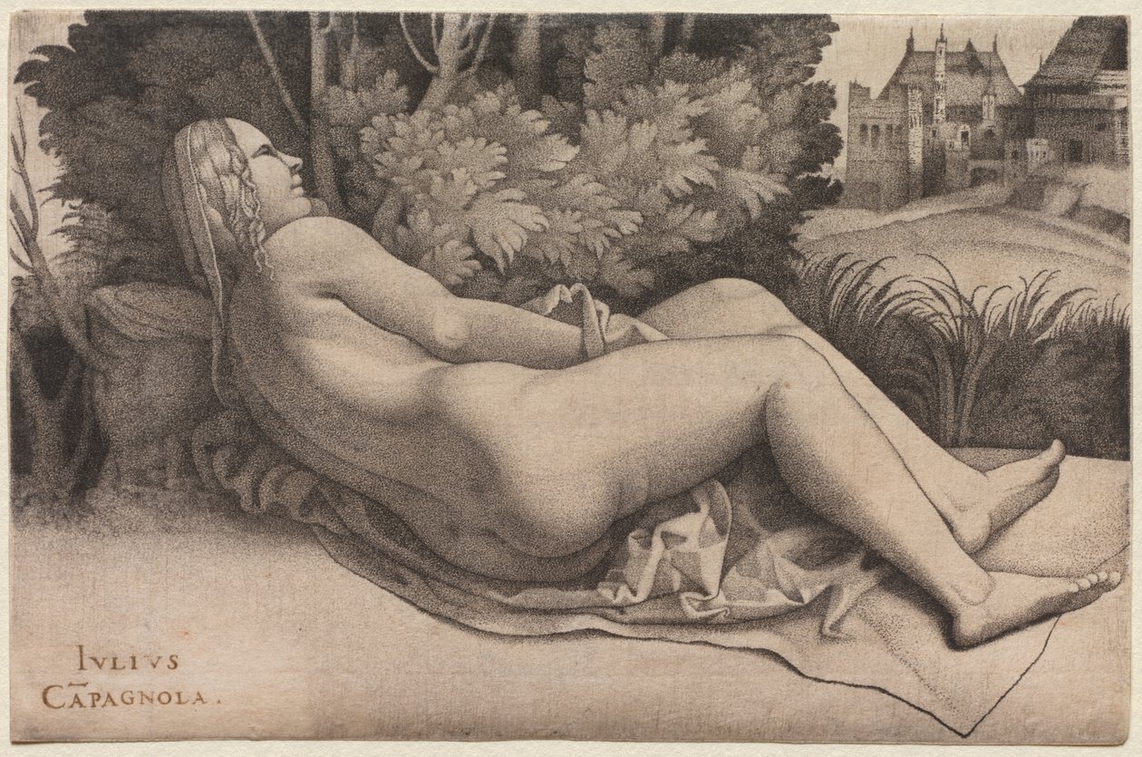 Vénus allongée dans un paysage, vers 1508-1509 - Giulio Campagnola