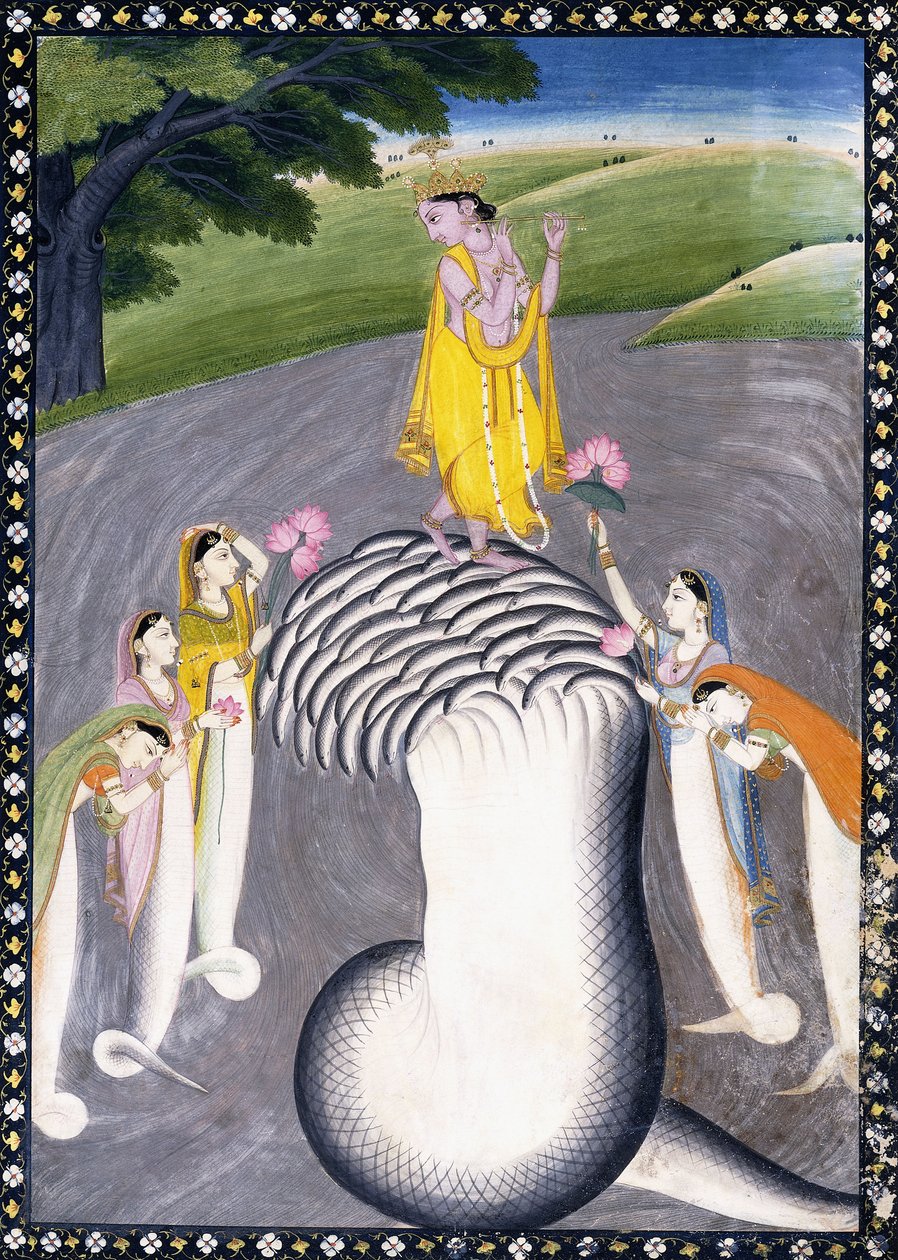 Krishna maîtrisant le serpent à têtes multiples - Giulio Carlini