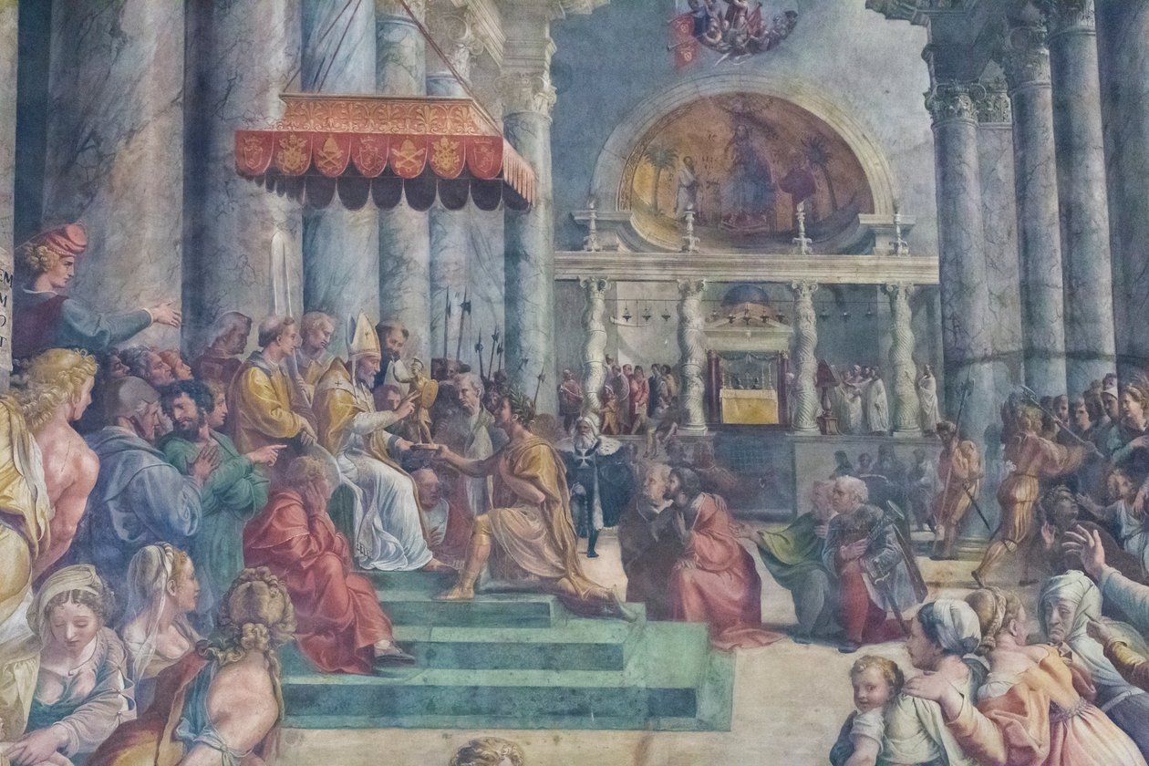 La donation de Rome (détail) - Giulio Romano