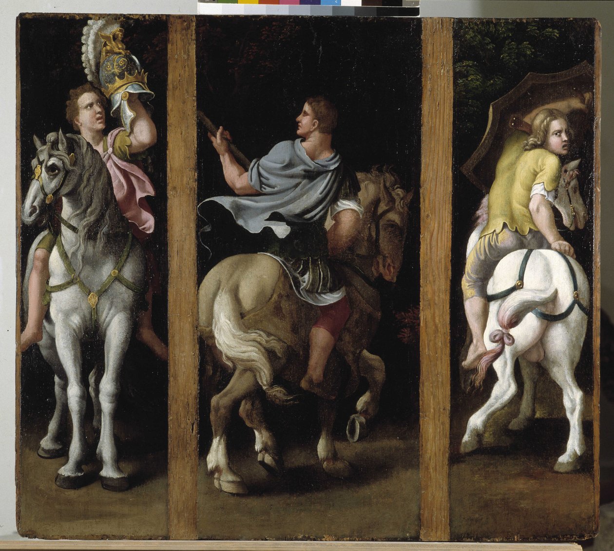 Trois soldats romains à cheval - Giulio Romano