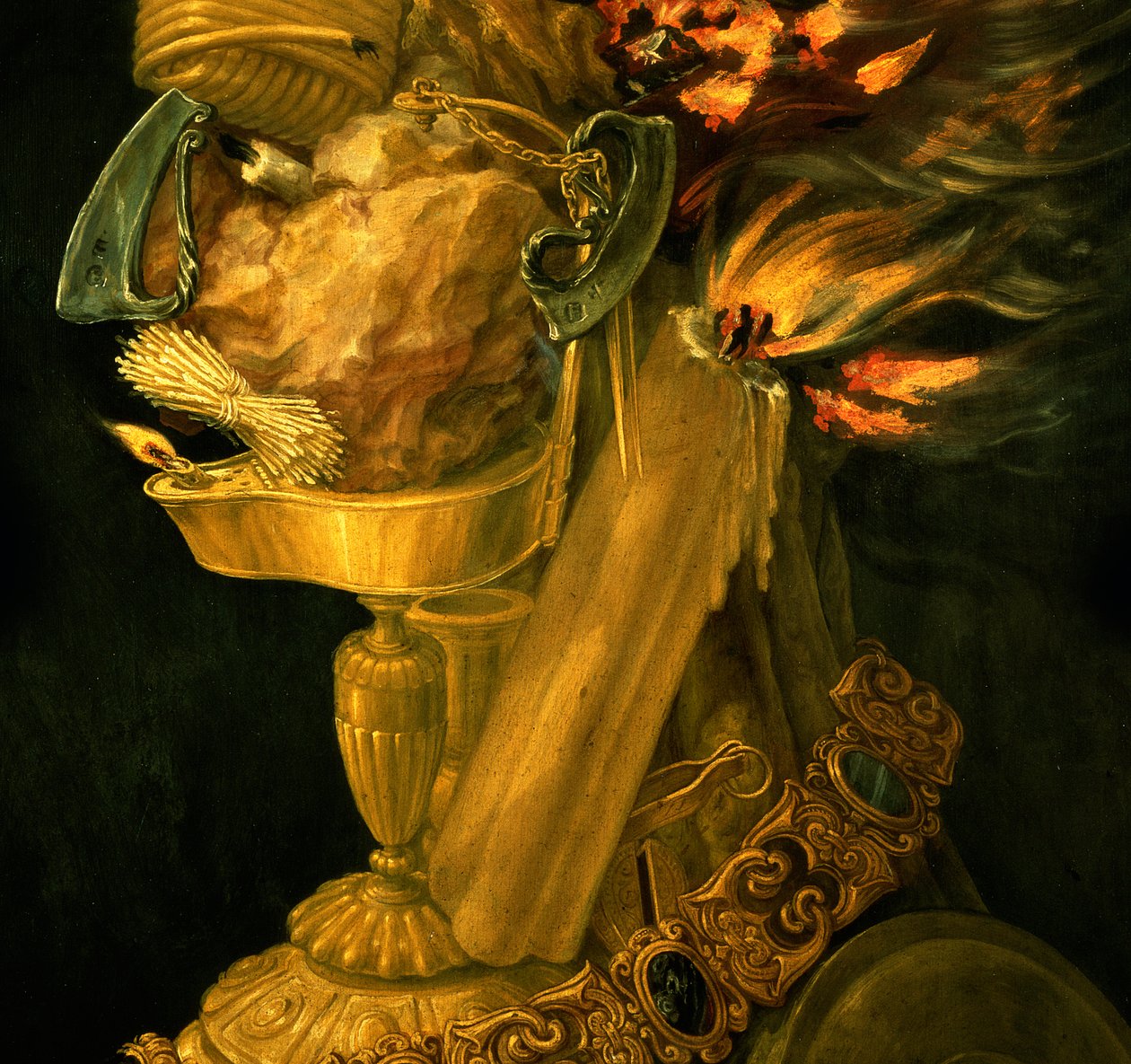 Feu, 1566 (détail) - Giuseppe Arcimboldo