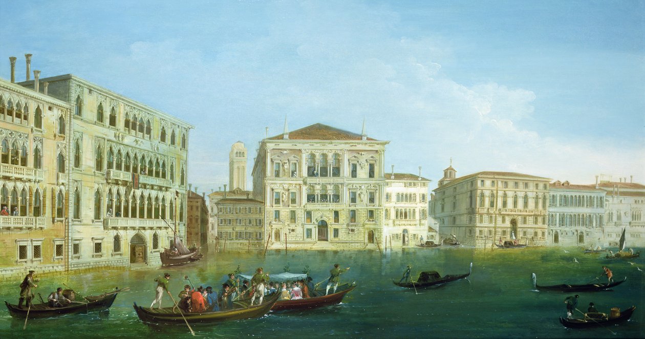 La Casa Foscari et le Palazzo Balbi, du Grand Canal, Venise - Giuseppe Bernardino Bison