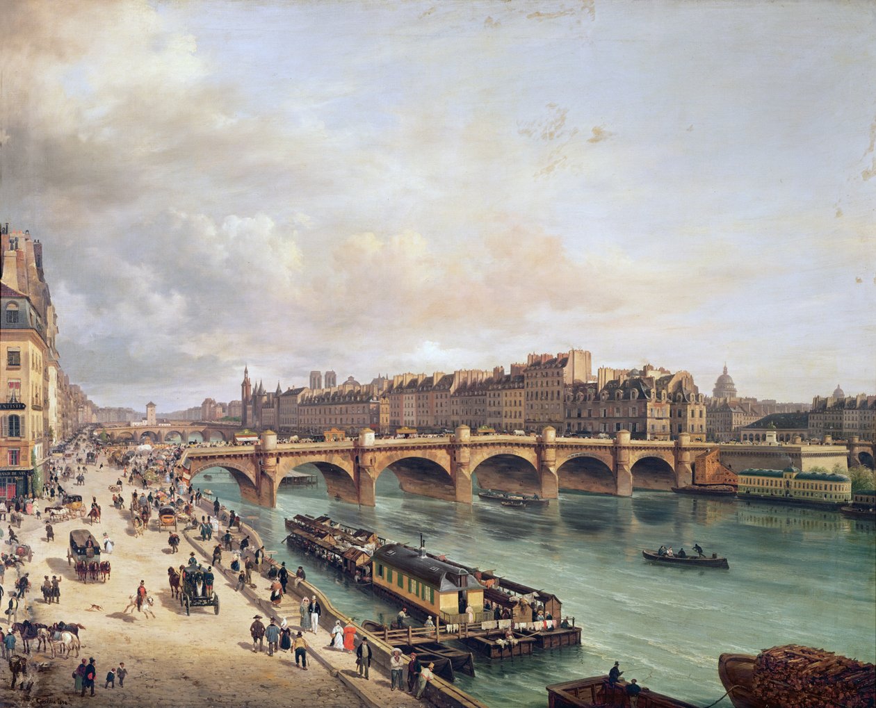Vue du Pont Neuf, 1832 - Giuseppe Canella
