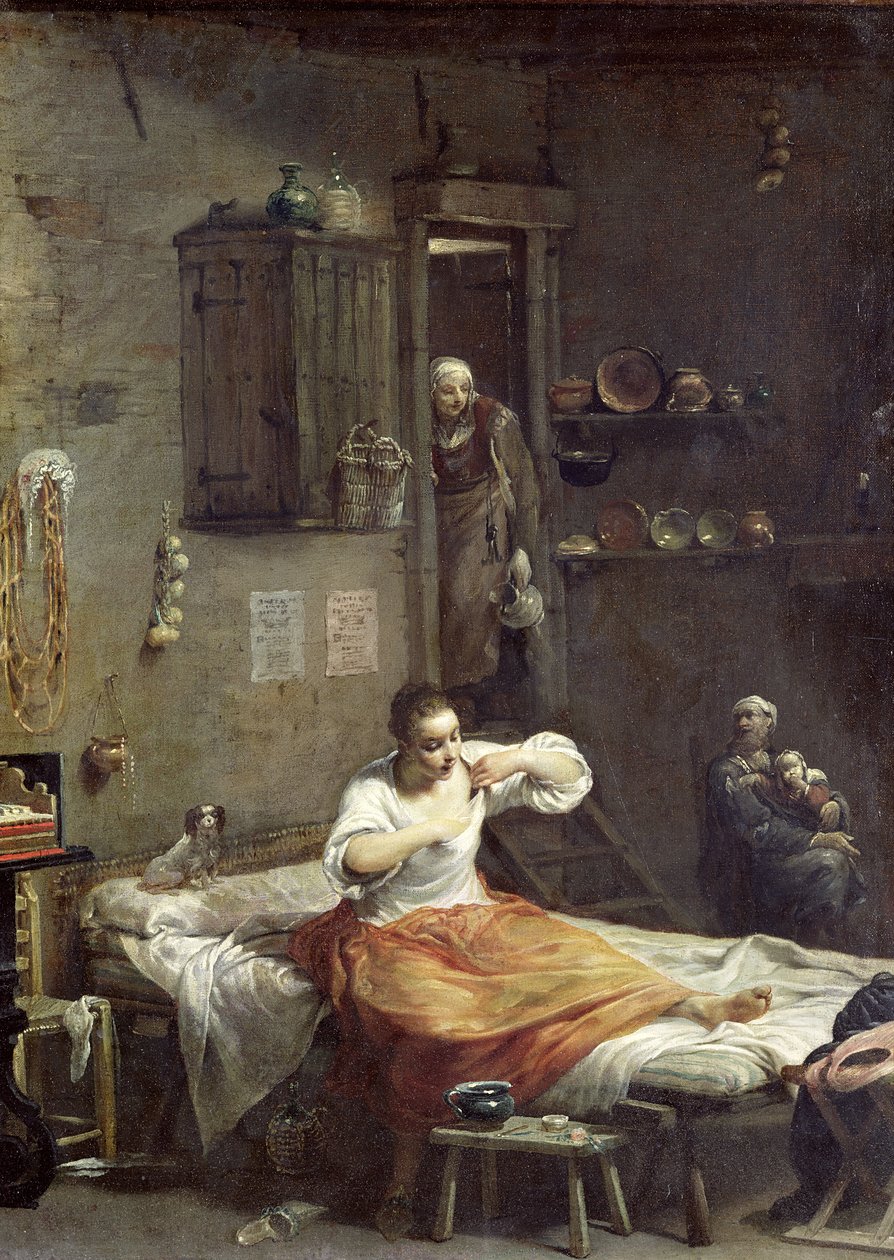 La Femme avec la puce - Giuseppe Maria Crespi
