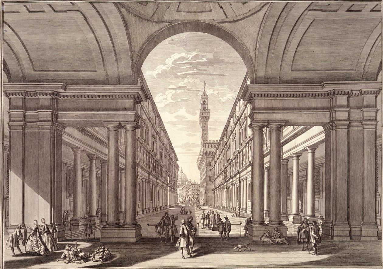 Vue des Offices, Florence - Giuseppe Zocchi