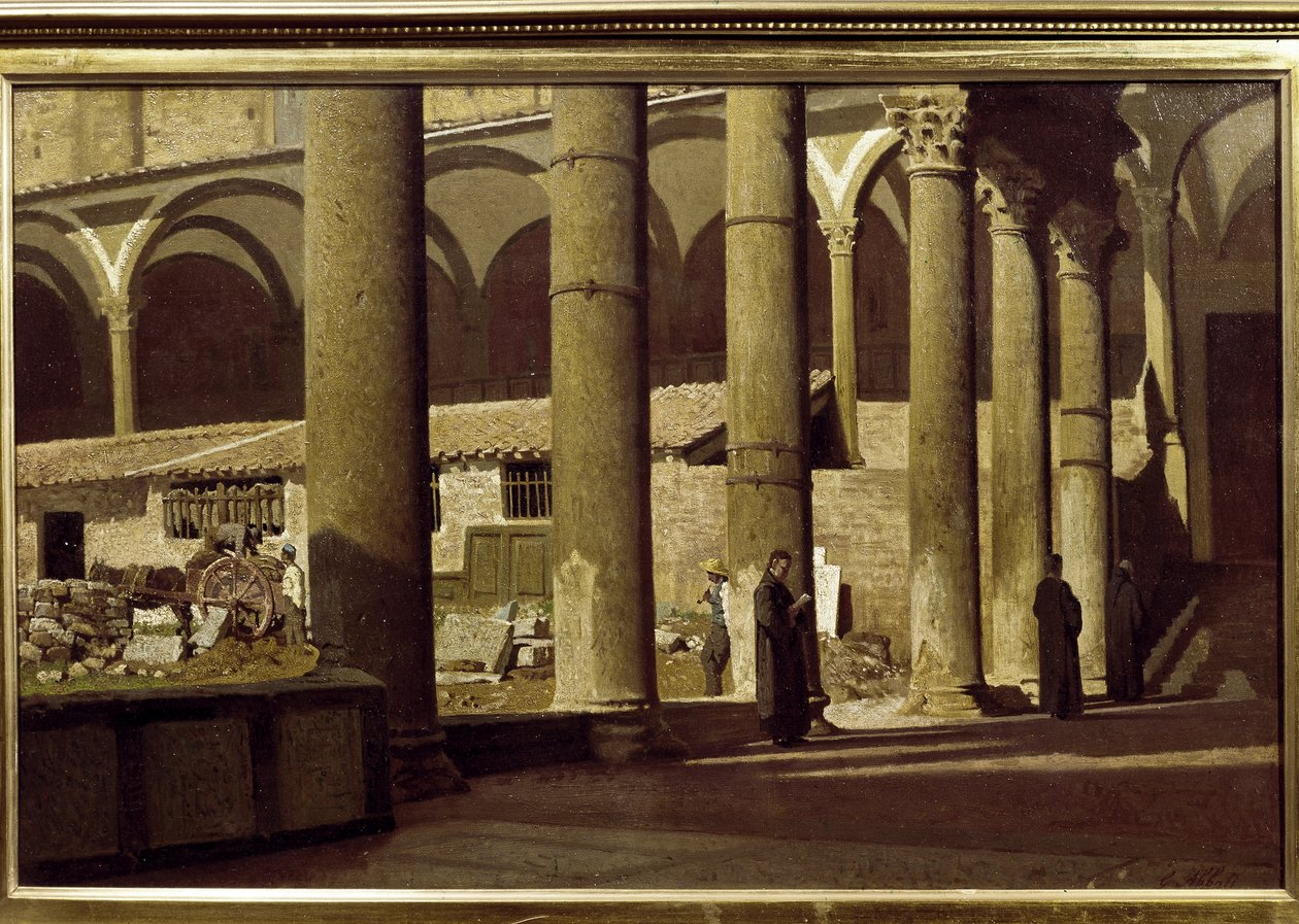 Le Cloître de la Sainte Croix - Giuseppe Abbati