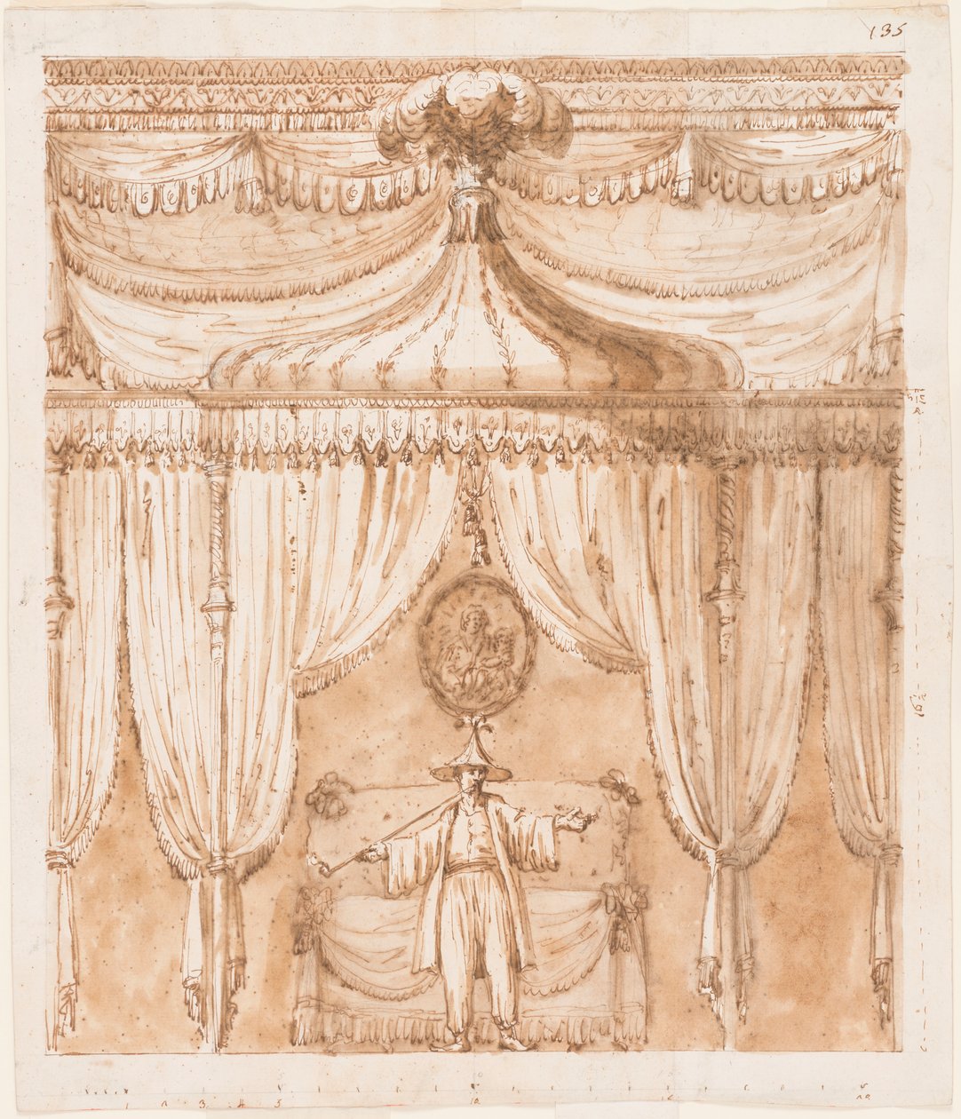 Alcôve de chambre avec une figure - Giuseppe Barberi
