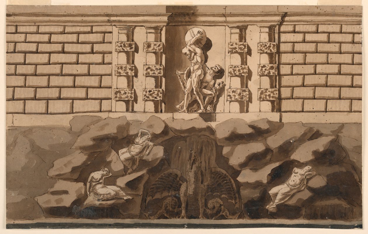Fontaine et grotte - Giuseppe Barberi