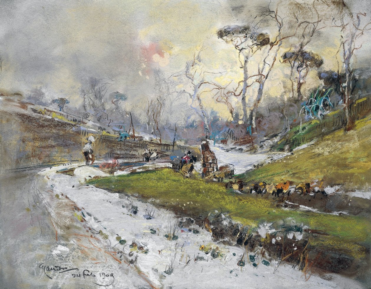 Paysage avec route - Giuseppe Casciaro