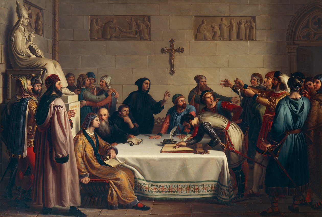 Serment de Pontida, 7 avril - Giuseppe Diotti