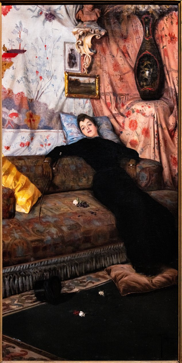 Femme sur le canapé - Giuseppe Giani