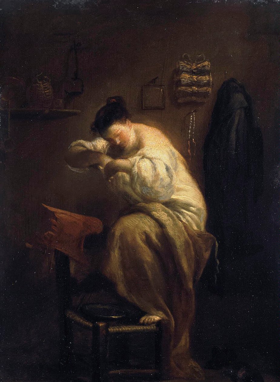 Femme cherchant des puces, années 1710 - Giuseppe Maria Crespi