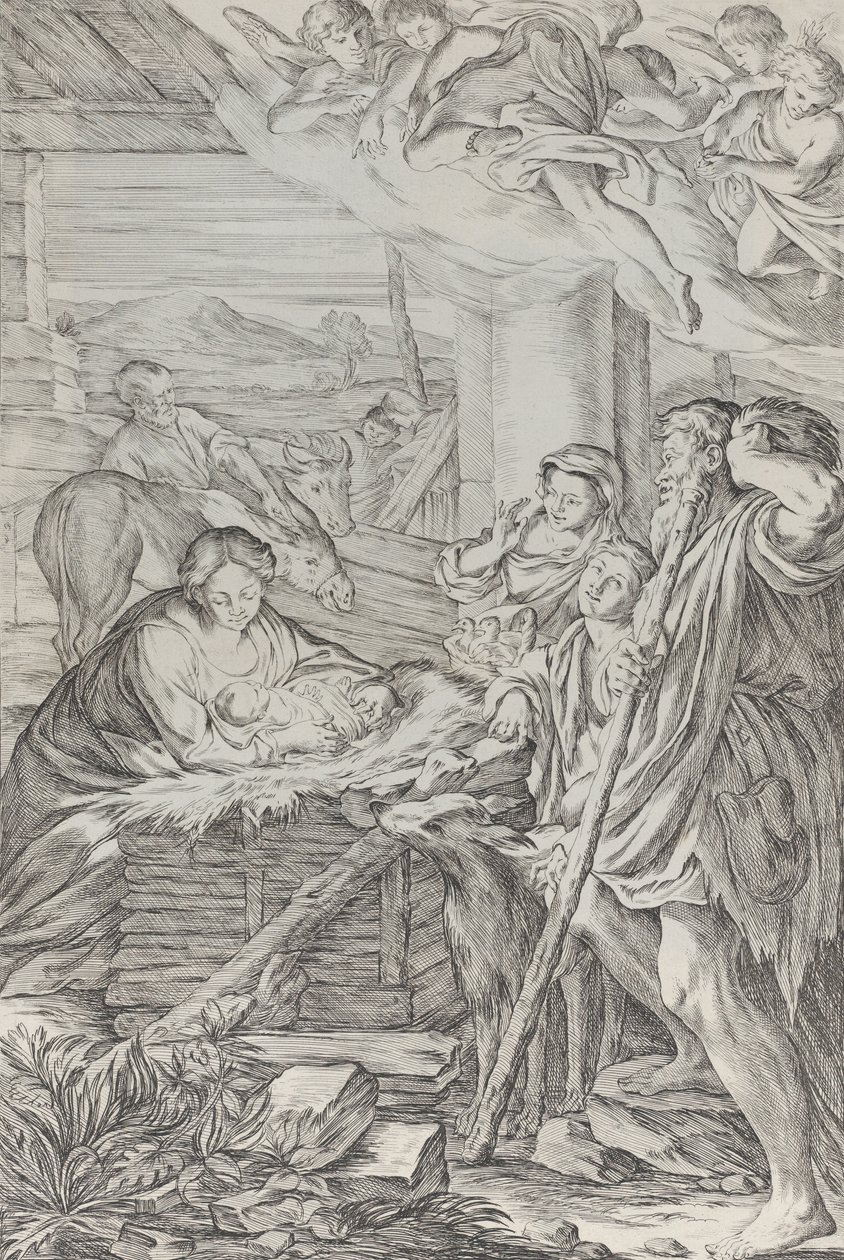 Adoration des bergers, 1654-1718 - Giuseppe Maria Mitelli