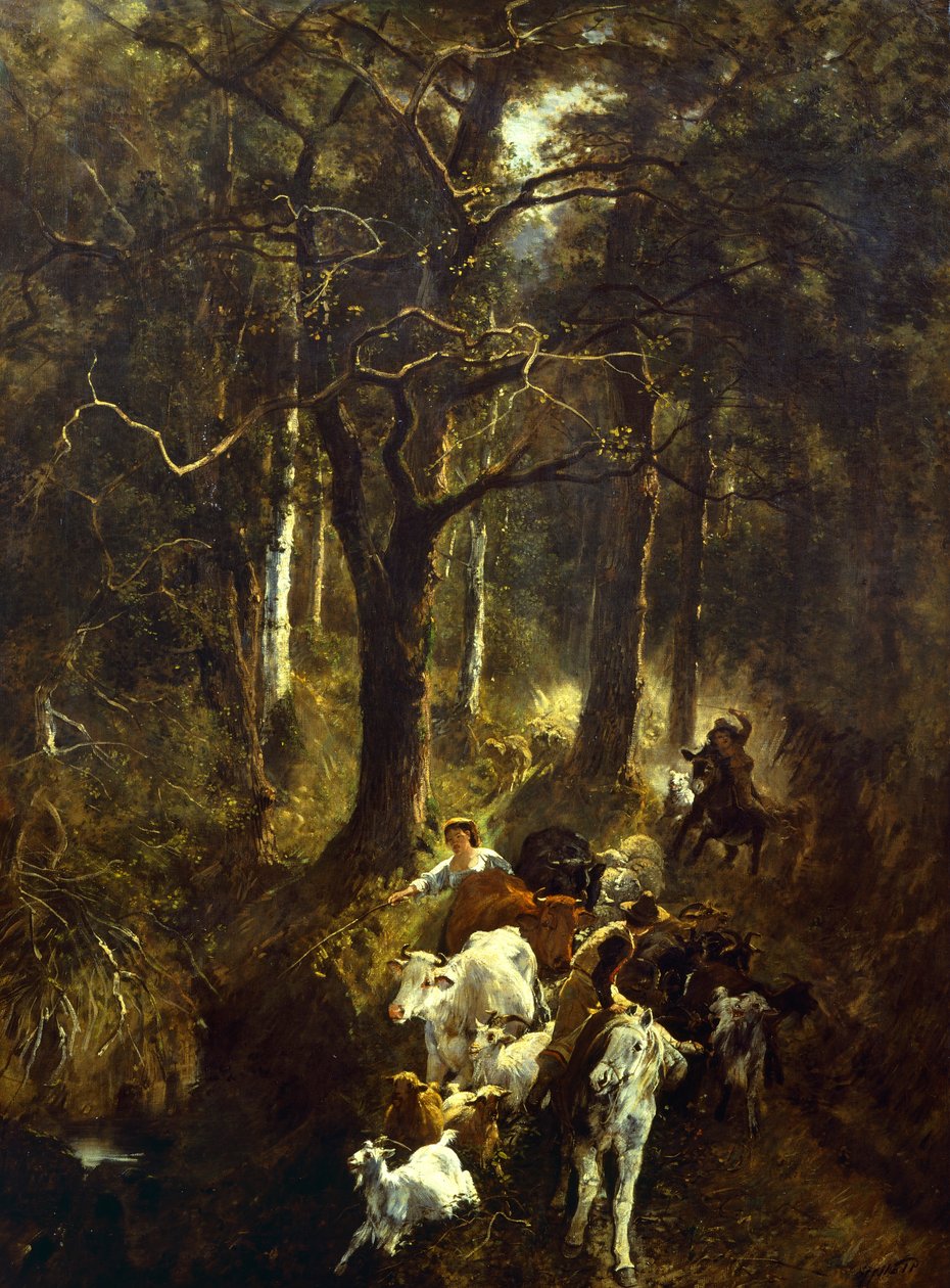 Pâturage à Fontainebleau - Giuseppe Palizzi
