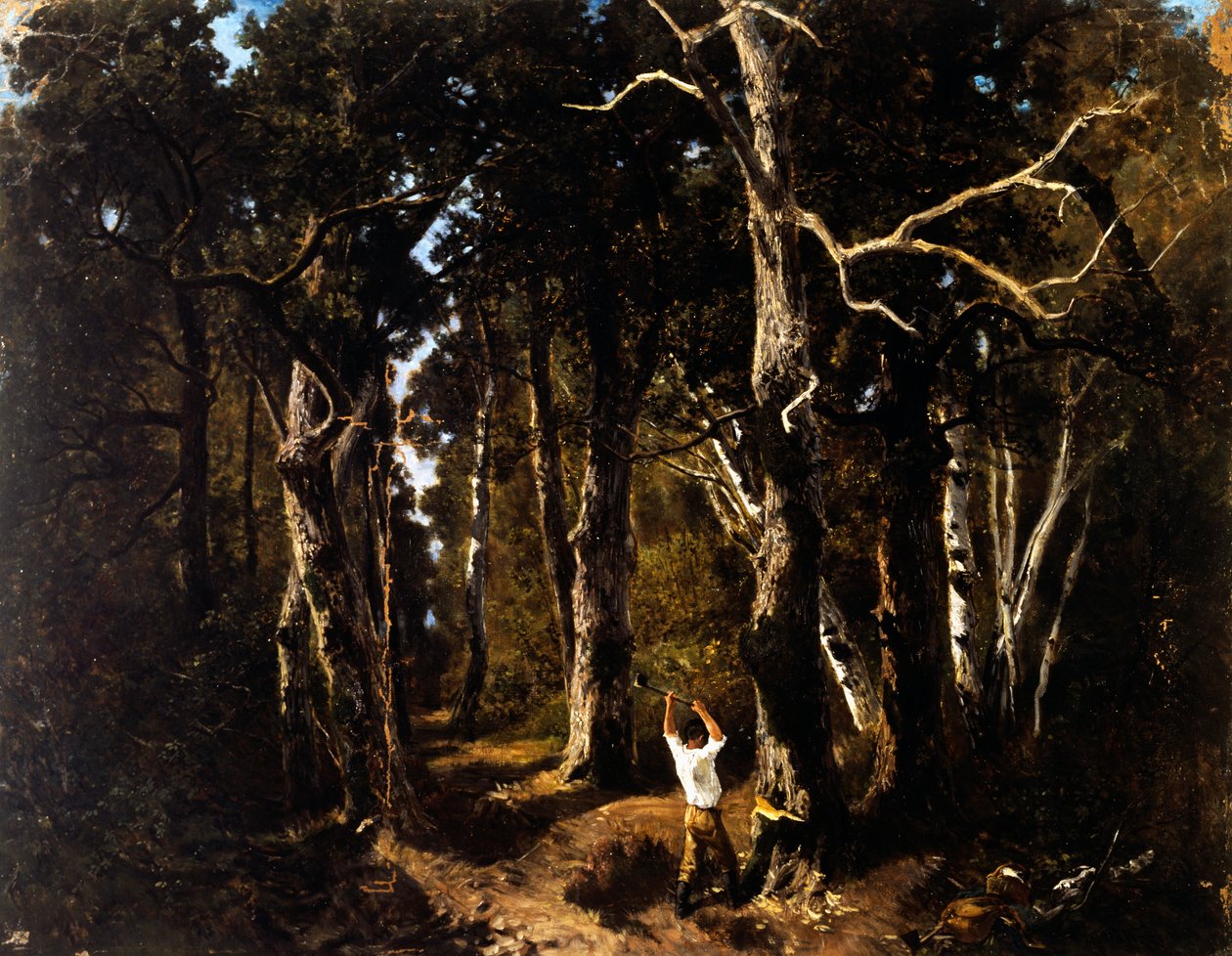 Le bûcheron à Fontainebleau - Giuseppe Palizzi