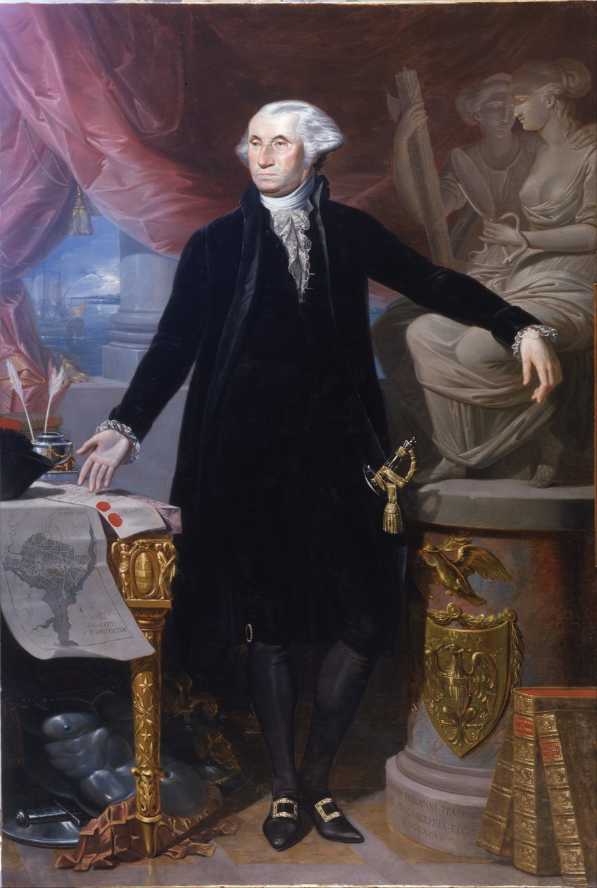 Portrait de George Washington. - Giuseppe Perovani