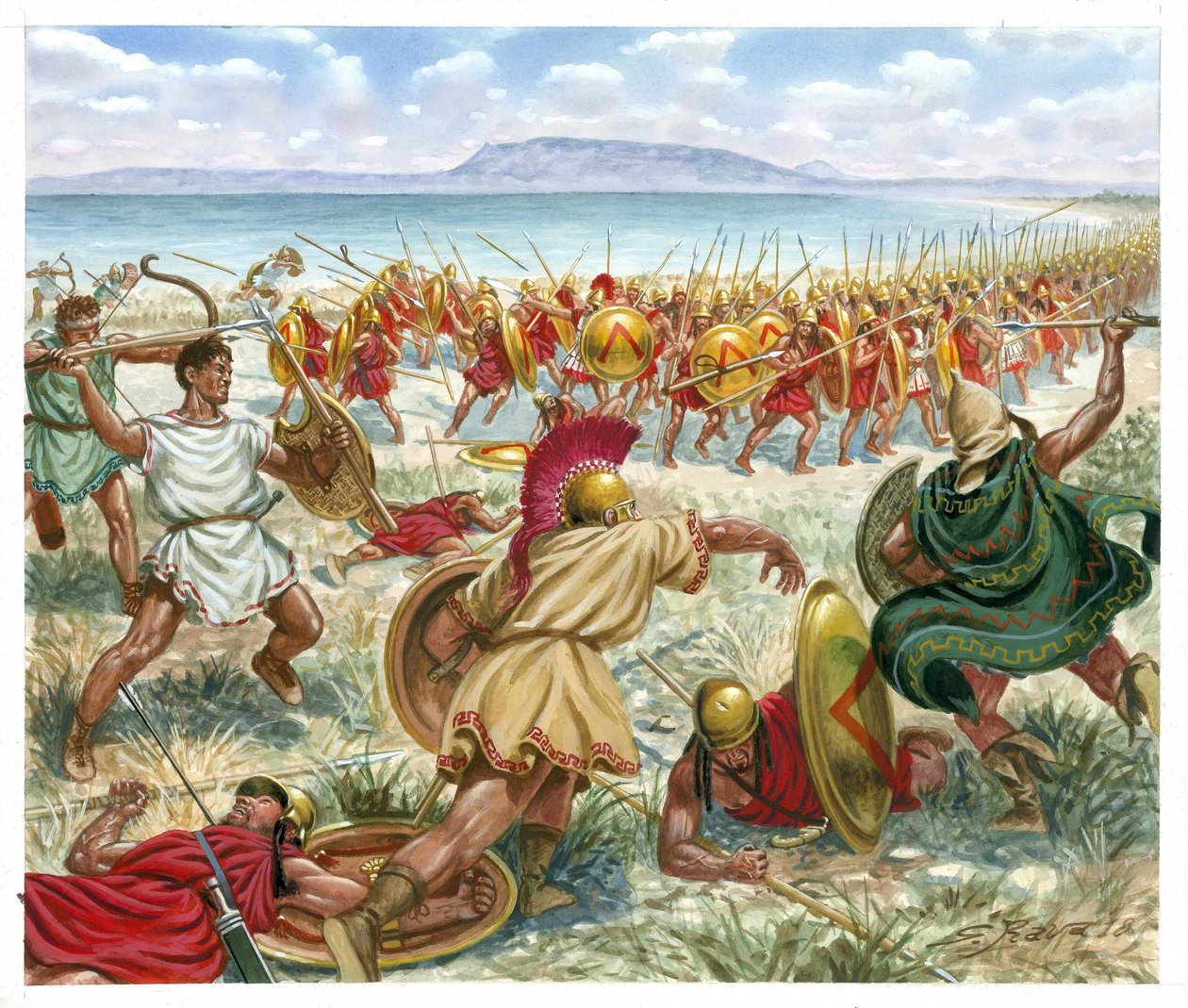 Bataille de Lechaeum - Giuseppe Rava