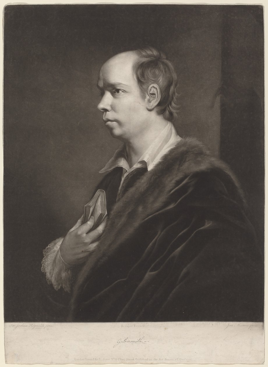 Oliver Goldsmith - Giuseppi Filippo Liberati Marchi after Sir Joshua Reynolds