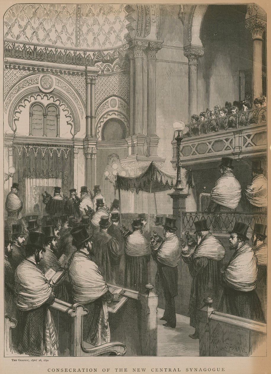 Consécration de la nouvelle synagogue centrale (gravure) - Godefroy Durand