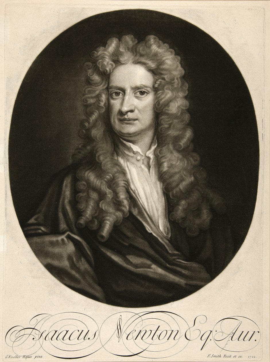Isaacus Newton, Esq., pub. 1712 - Godfrey (after) Kneller