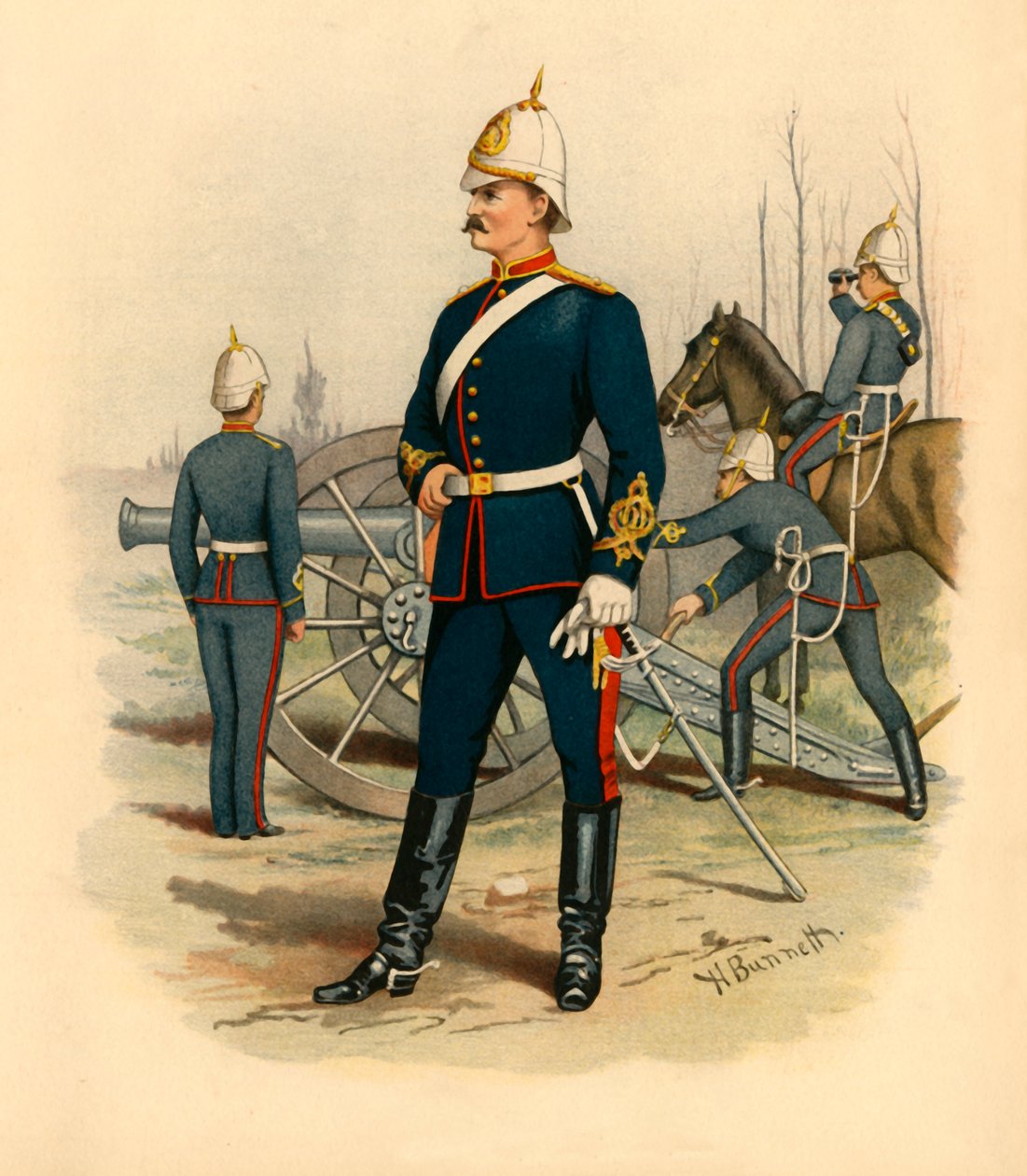 Artillerie victorienne, 1890 - Godfrey Douglas Giles