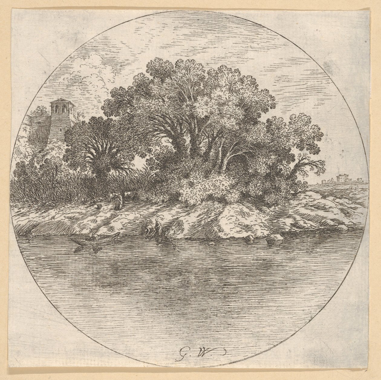 Paysage avec des arbres près de l