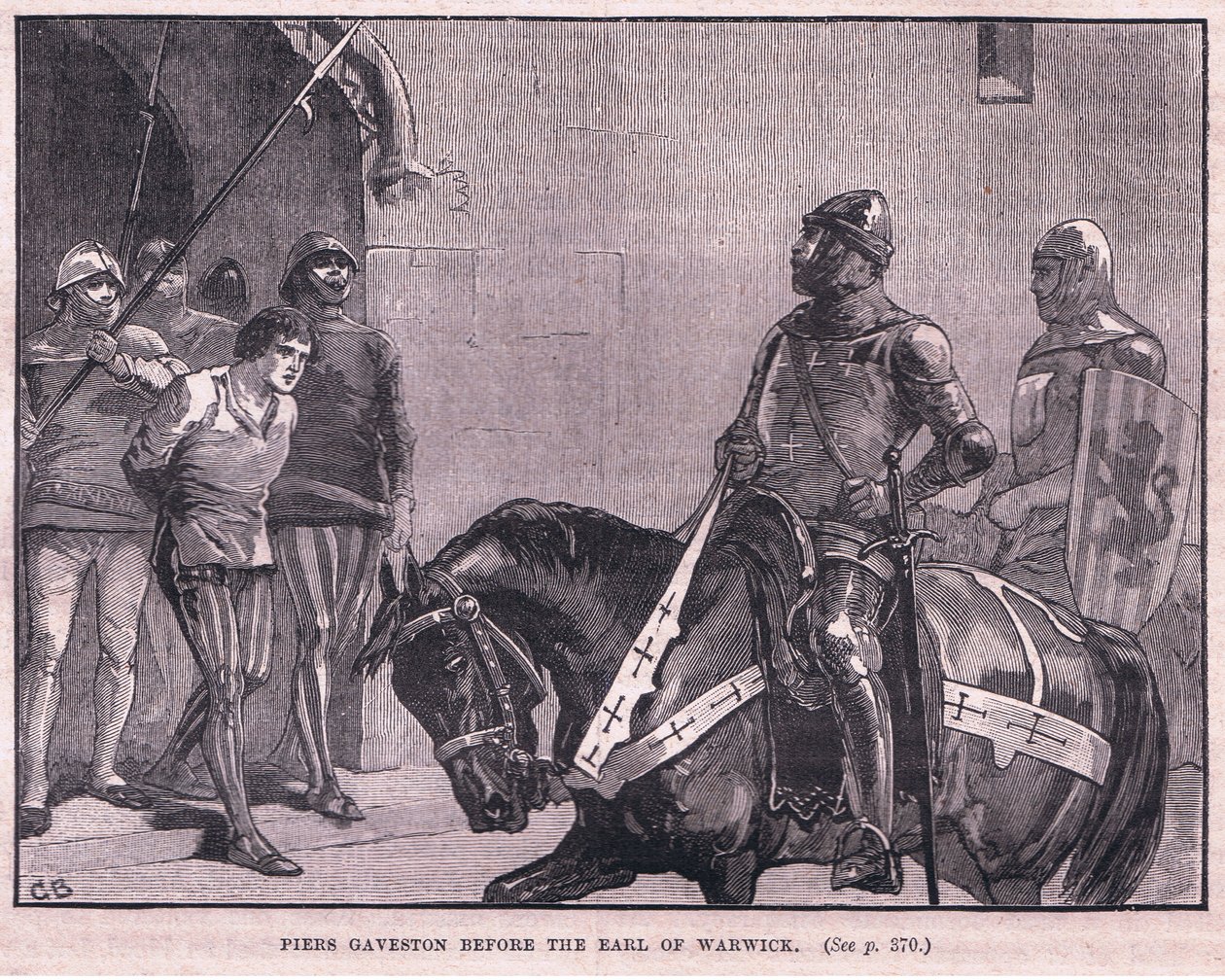 Pier Gaveston devant le comte de Warwick AD 1312 - Gordon Frederick Browne