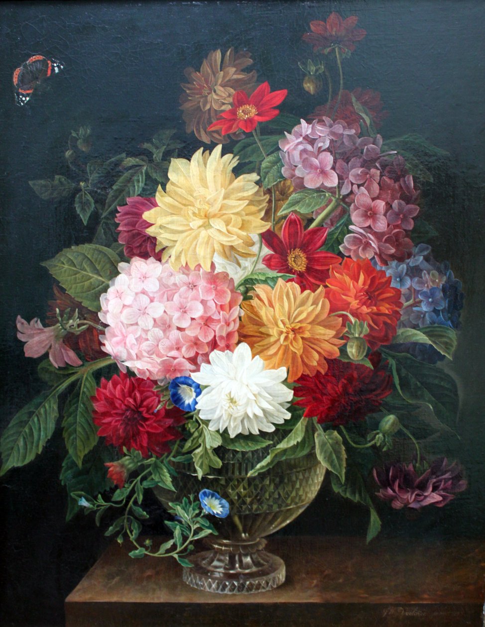 Nature morte florale - Gottfried Wilhelm Voelcker