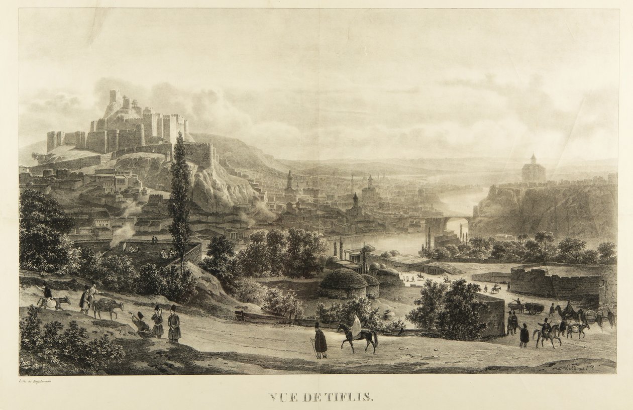 Vue de Tiflis, 1830s - Gottfried or Godefroy Engelmann