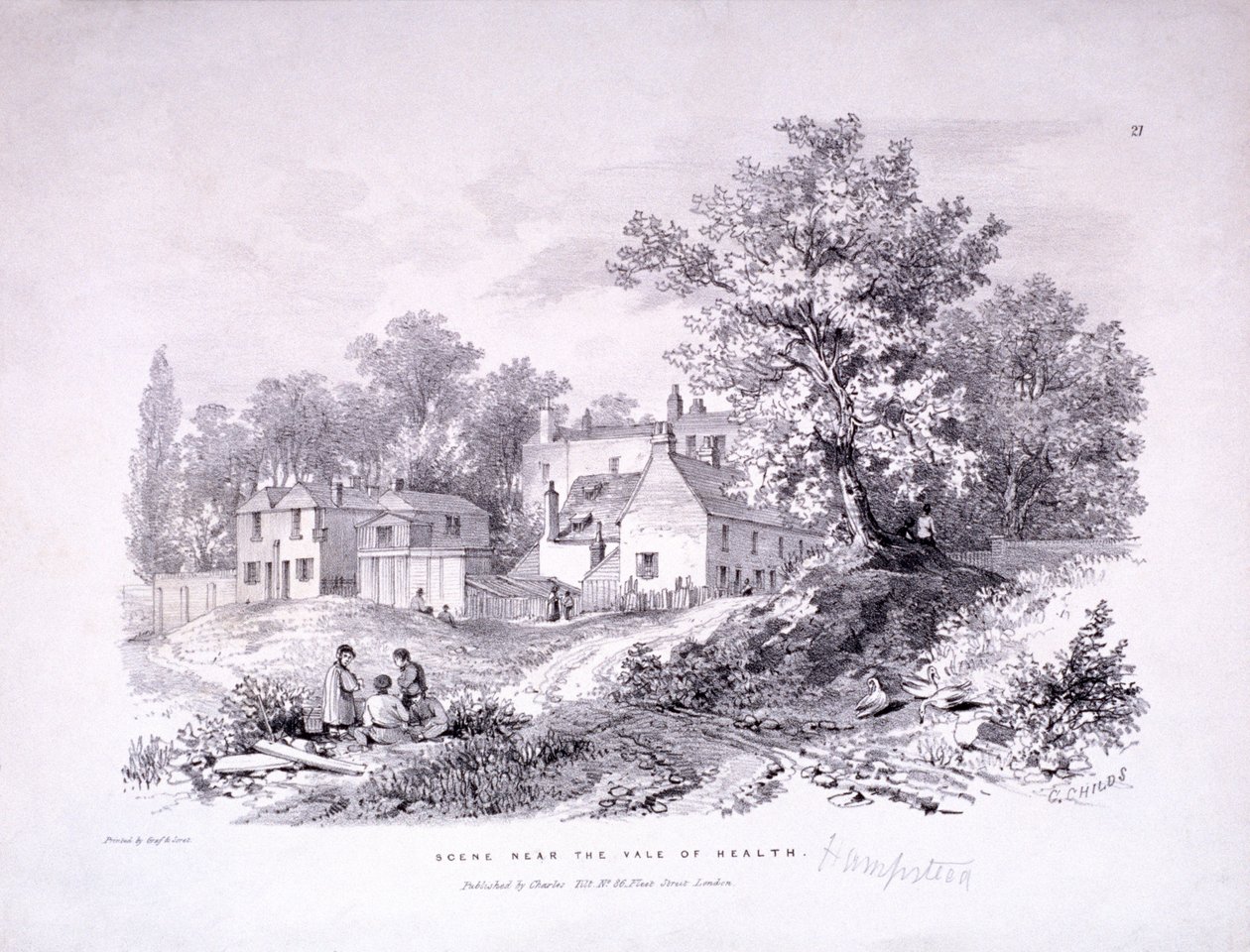 Hampstead Heath, Hampstead, Londres, vers 1840 - Graf and Soret