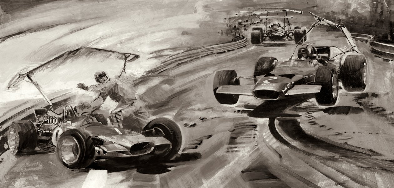 Grand Prix Problems (gouache sur papier) - Graham Coton