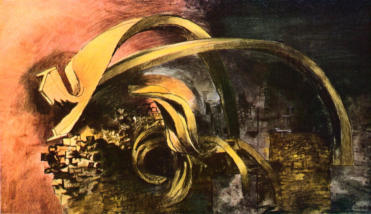 Dévastation, 1941, Ville. Poutres tordues 1, 1941 - Graham Sutherland