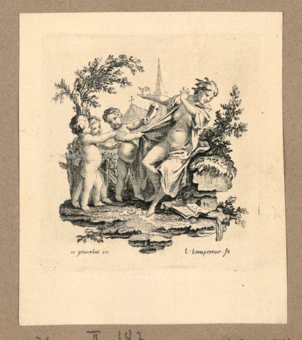 Une femme est démasquée - Gravelot
