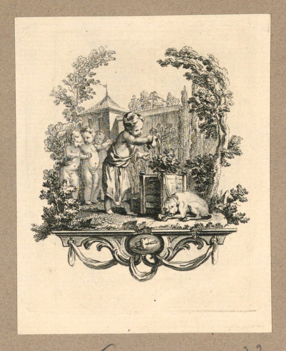 Enfant Arrosant une Plante - Gravelot