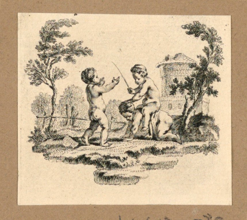 Enfants jouant - Gravelot