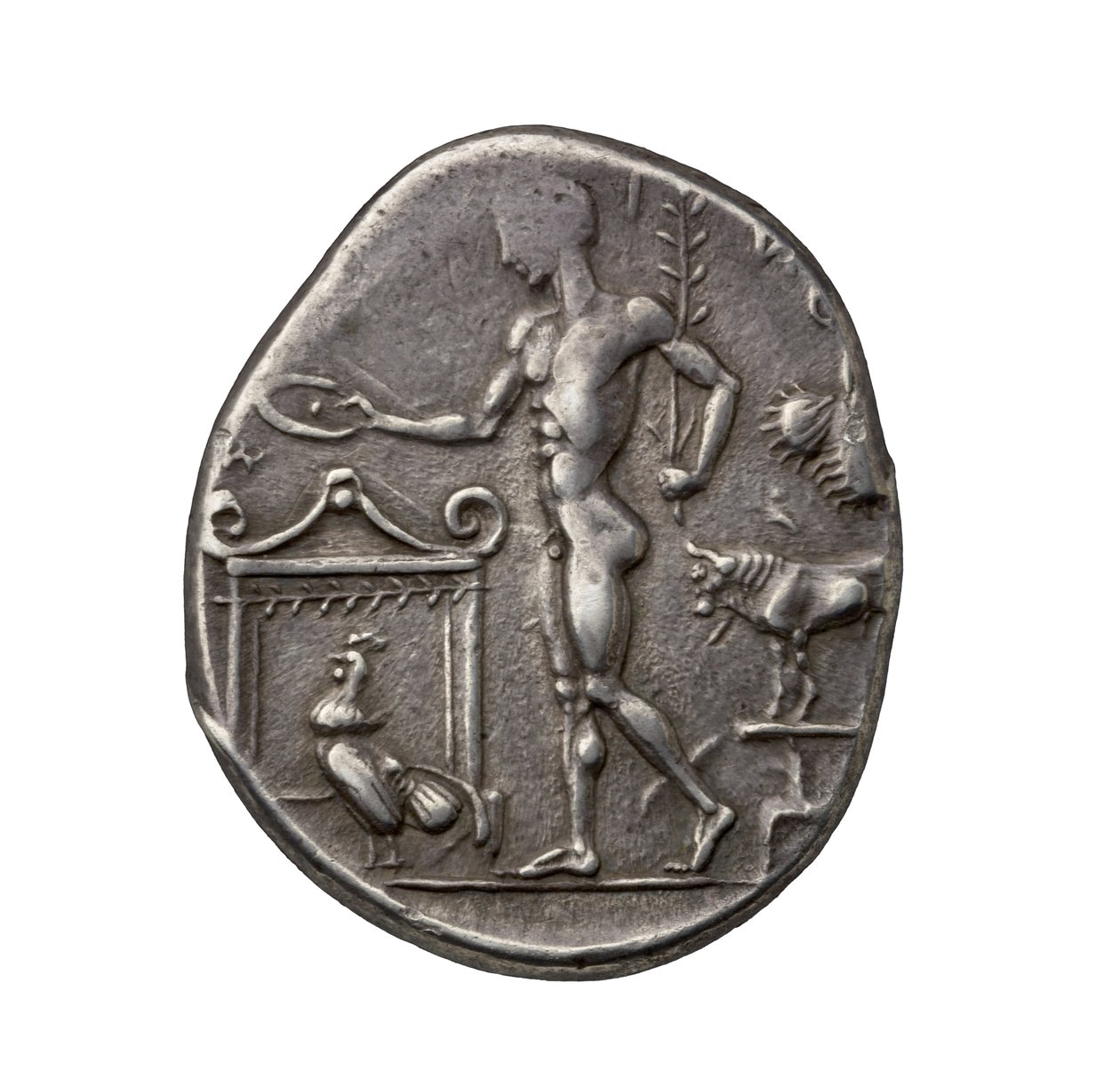 Ancienne pièce de monnaie grecque en argent de Sélinonte, 450 av. J.-C. - Greek